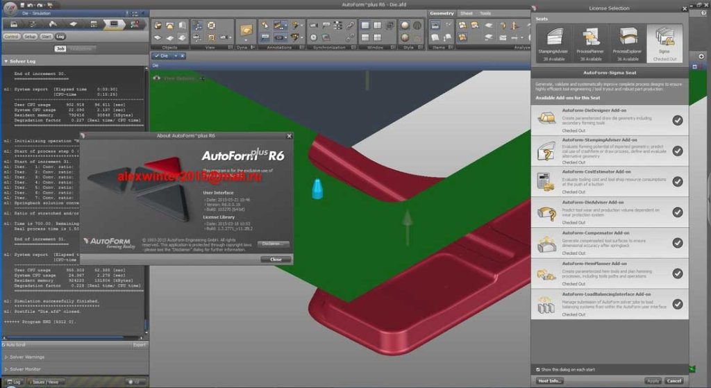 sample of a digital system of AutoForm's software for automotive production Melchers Taiwan